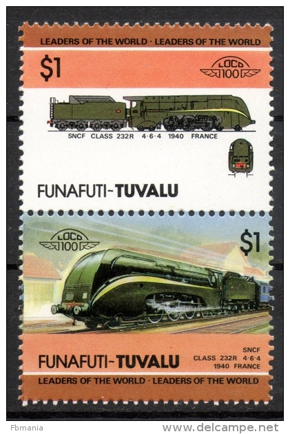 Tuvalu Funafuti 1985 - Treno Locomotiva, Train Locomotive MNH ** - Tuvalu