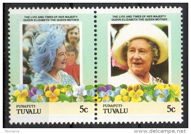 Tuvalu Funafuti 1985 - Regina Elisabetta "Regina Madre", Queen Elizabeth "Queen Mother" MNH ** - Tuvalu