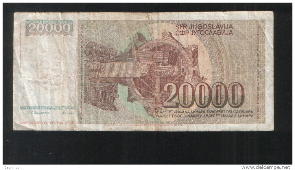 YUGOSLAVIA 20000 Dinara 1987 - Yugoslavia