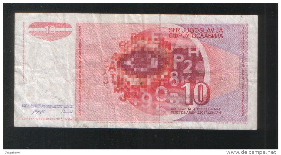 YUGOSLAVIA 10 Dinara 1990 - Yugoslavia