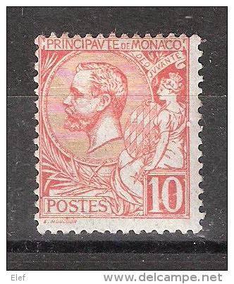 MONACO, 1901, Yvert N° 23, Prince Albert 1 Er,  10 C Rouge , Neuf  *, TB, Cote 5 Euros - Neufs