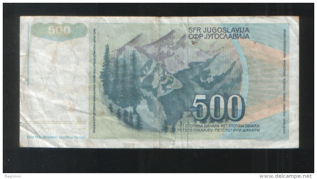 YUGOSLAVIA 500 Dinara 1990 - Yugoslavia