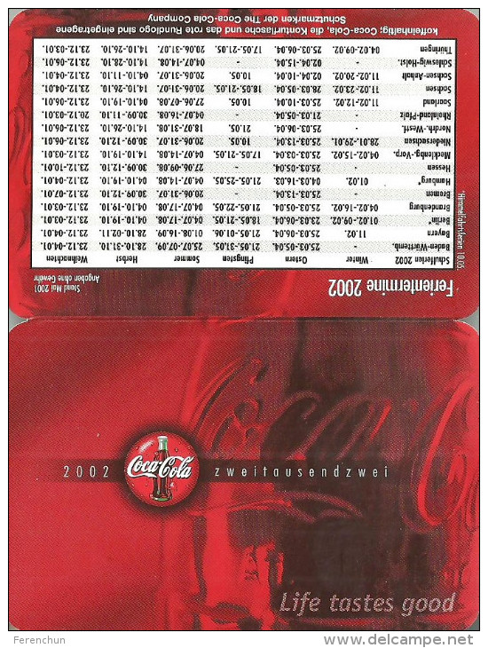 COCA-COLA * SOFT DRINK * CALENDAR * Coca-Cola 2002 * Germany - Petit Format : 2001-...