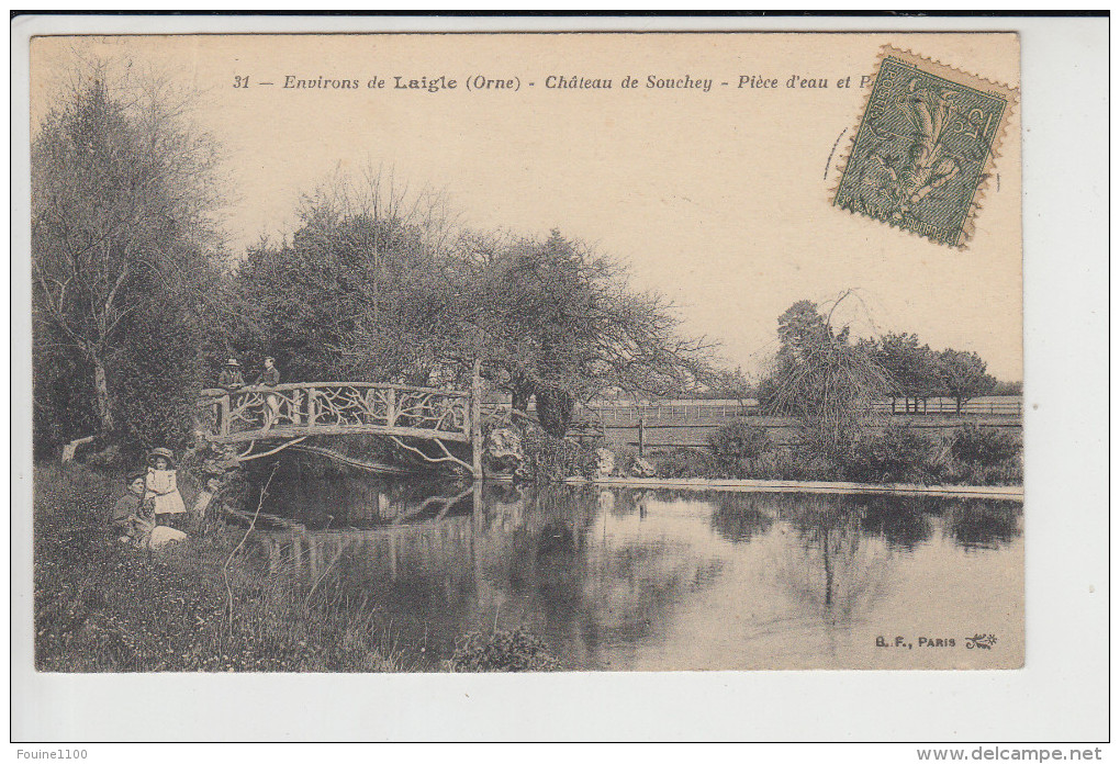 Carte De  L´ Aigle ( Laigle )  Château De Souchey ( Recto Verso ) - L'Aigle