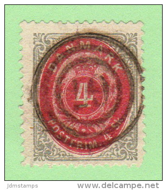 DEN SC #18  1870 Numeral W/SON  "19" (Frederikshavn) In Conc Circs - Used Stamps