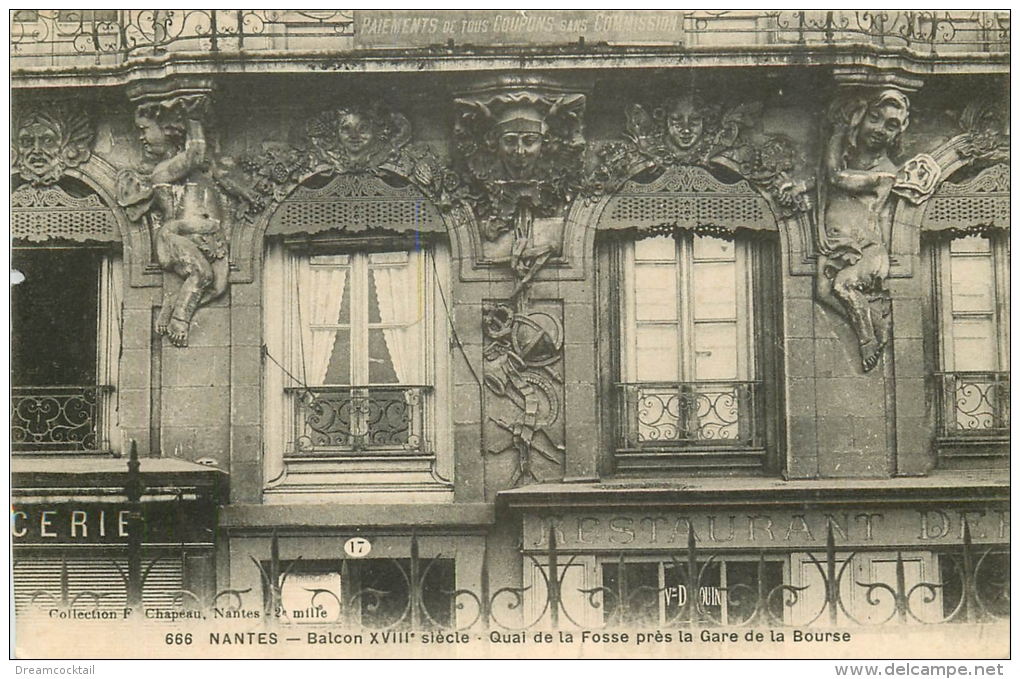44 NANTES. Balcon Quai De La Fosse - Nantes