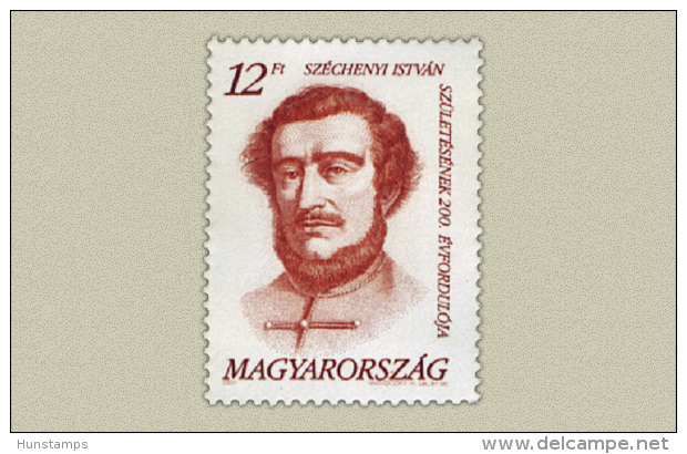 Hungary 1991. Istvan Szechenyi Stamp MNH (**) Michel: 4161 / 1.20 EUR - Neufs