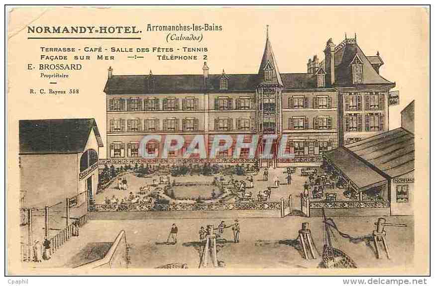 CPA Arromanches Les Bains Calvados Normandu Hotel - Arromanches