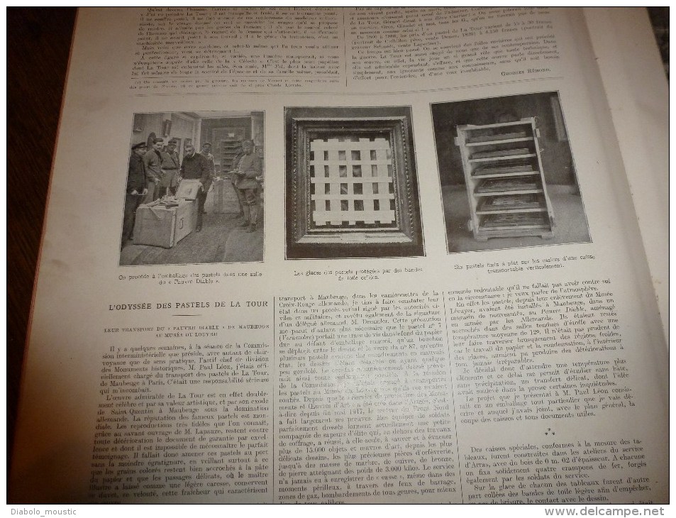 1919 Huit PASTELS de LA TOUR (important documentaire);Pologne (Vilna); Fortifs de Paris;Courses de Maisons-Laffitte,etc