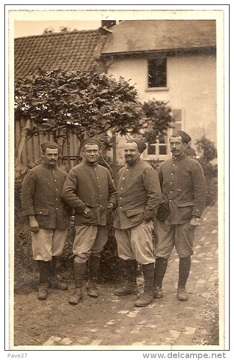 Carte Photo Militaire 1914 1918 - Soldats Du 1er Zouaves 20e Bataillon 80e Cie 3e Section - SP 187 - Guerre 1914-18