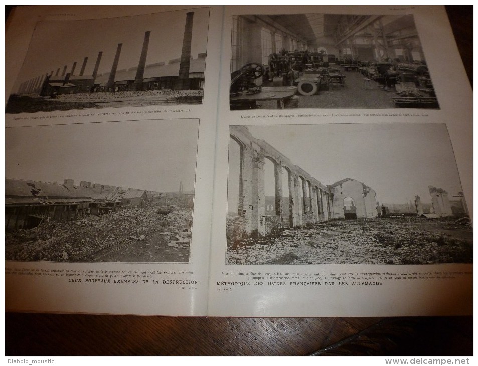 1919 Artillerie aérienne de Paris contre les GOTHAS; Les destructions de nos usines; Clémenceau;Courrier France-Maroc