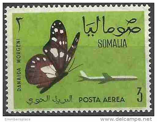 Somalia - 1961 Butterflies (Danaus Formosa) 3s MNH **      SG 380   Sc C79 - Somalia (1960-...)