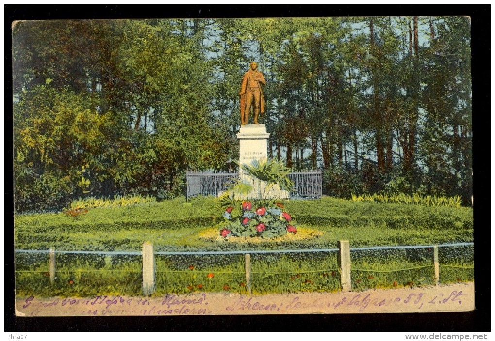 Branau Am Inn. J. Philipp Palm-Denkmal / Postcard Traveled - Braunau