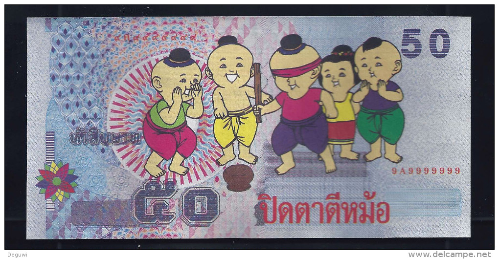 Fantasie Note "50 Units THAILAND", Typ A, Beids. Druck, UNC, 140 X 70 Mm, Fantasy, "Comic" - Thailand