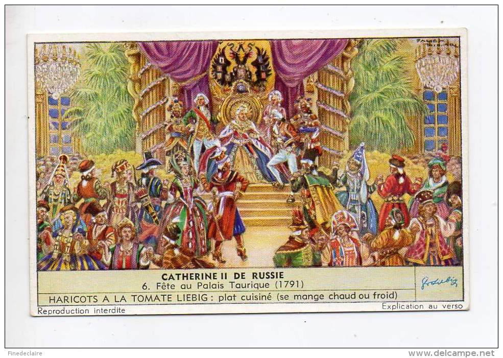 Chromo Liébig - Catherine II De Russie - Fête Au Palais Taurique - N°6 - Liebig