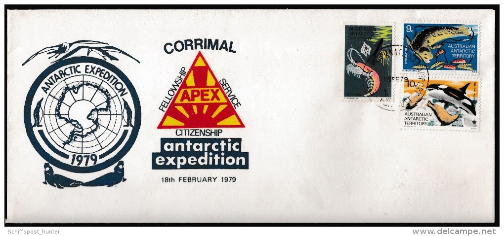 ANTARCTIC, AAT, 18.2.1979 Antarctic-Expeditione "APEX",Expeditions-cover, Look Scan !! 6.1-36 - Antarctische Expedities