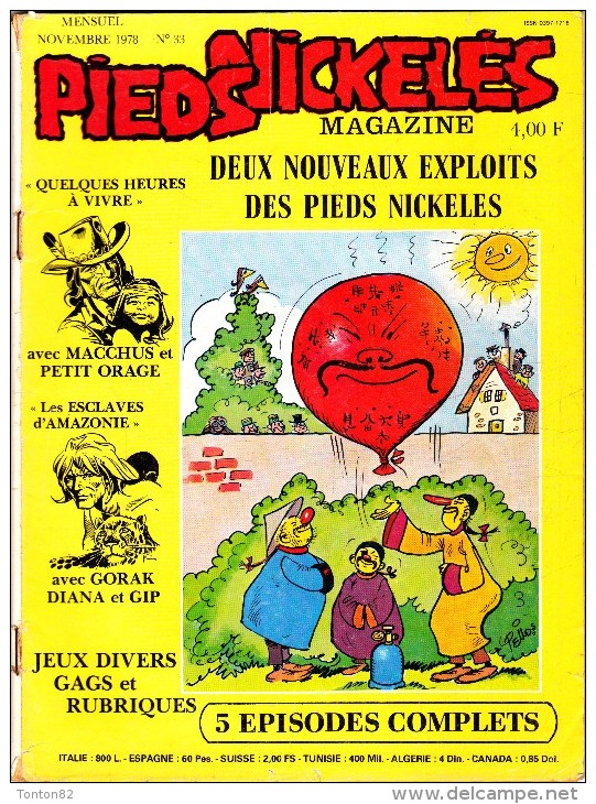 Le Journal Des Pieds Nickelés - N° 33 - ( Novembre 1978 ) . - Pieds Nickelés, Les