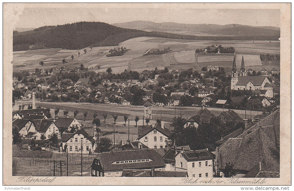 AK Filippsdorf Philippsdorf Filipov Blick Nach Felsenmühle Bei Georgswalde Jirikov Neugersdorf Ebersbach Rumburg Fugau - Sudeten