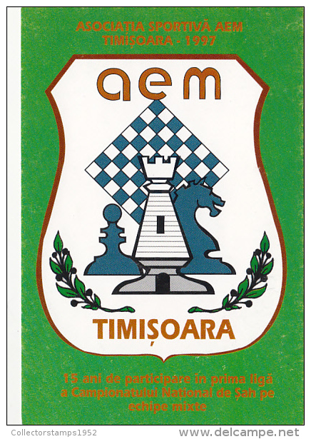 10412- TIMISOARA CHESS CLUB, ECHECS - Echecs