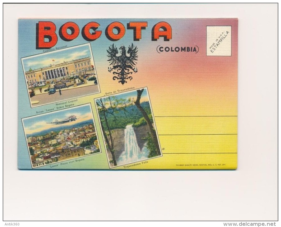 CPSM COLOMBIE Carte-lettre 18 Vues Bogota - Colombia