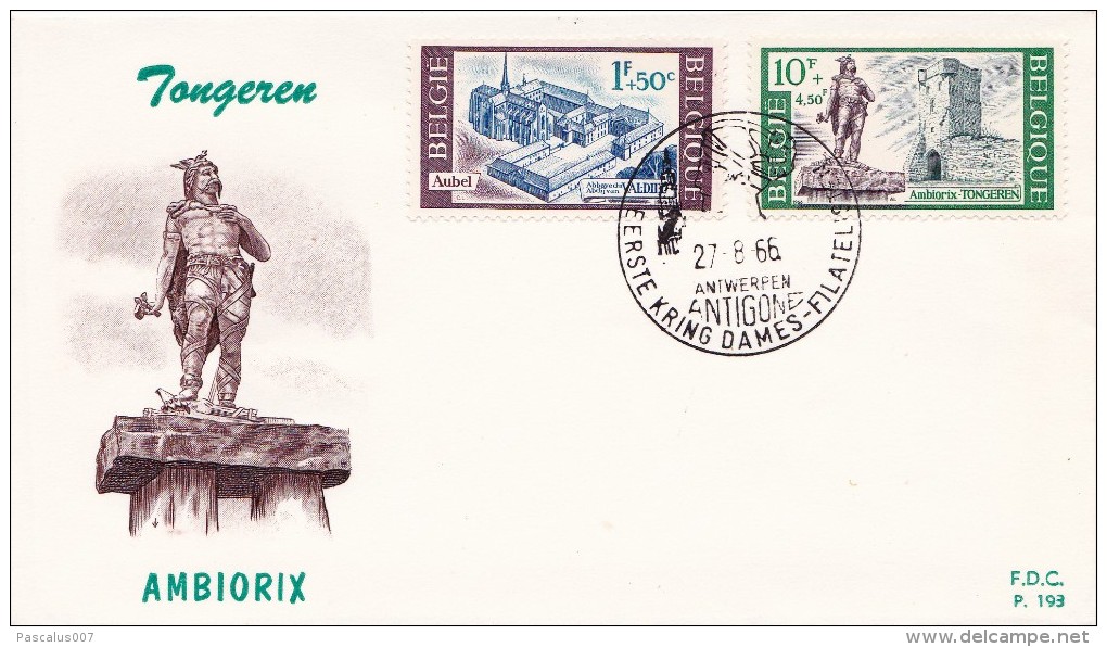 FDC N° 193 Ordi. Du 27-8-1966 - COB 1386-1388 - Cachet De Antwerpen - Tongeren - Ambiorix - 0,9€ - 1961-1970