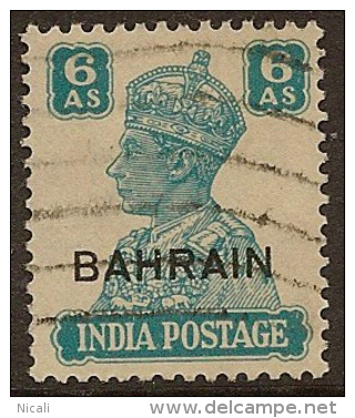 BAHRAIN 1942 6a KGVI SG 48 U #KU33 - Bahrain (...-1965)