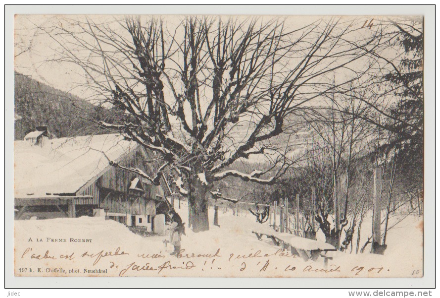 CPA Suisse Creux Du Van A La Ferme Robert En Hiver Neuchâtel 1901 Noiraigue Boudry Bevaix Cortaillod - Bevaix