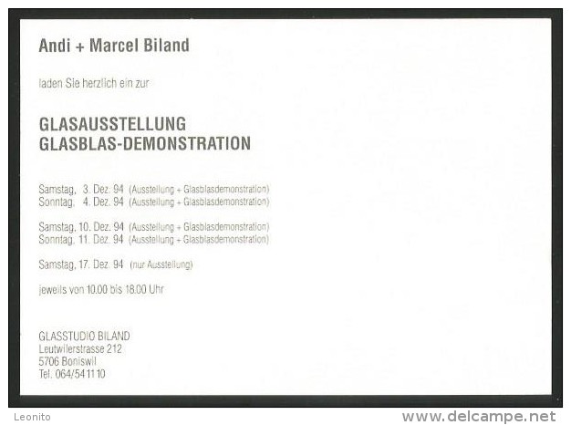 BONISWIL AG Lenzburg Glasausstellung Andi + Marcel Biland 1994 - Lenzburg