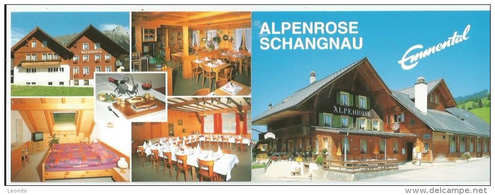 SCHANGNAU BE Emmental Doppel-Werbe-Ansichtskarte Gasthof ALPENROSE - Schangnau