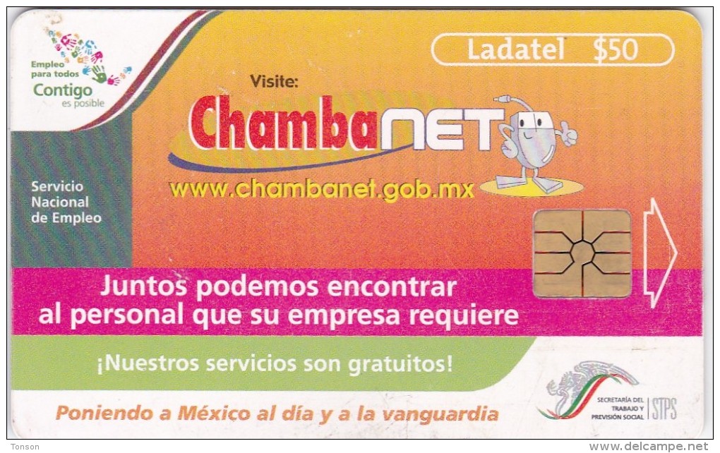 Mexico, P1209a, Chamba Net Www.chambanet.gob.mx, Calendar, 2 Scans. - Mexico