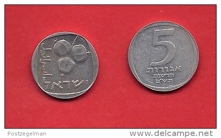 ISRAEL, 1960-1975,  Circulated Coin, 5 Arogot, Aluminum, Km25.B,  C1713 - Israël