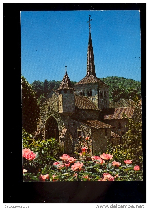 ROMAINMOTIER  ( ENVY ) Vaud : Lot X2 Cpm Abbaye Eglise + Intérieur De L'Abbaye - L'Abbaye