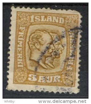 Iceland 1907 3a Kings Frederik And Christian Issue #72 - Used Stamps