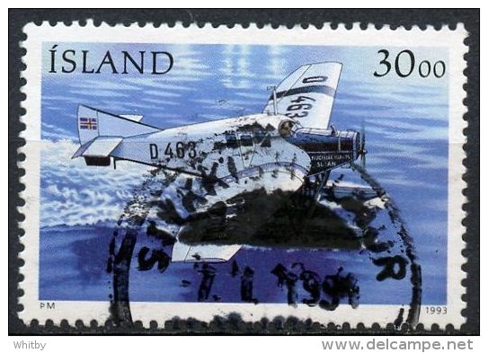 Iceland 1993 30k Junkers F-13 Issue #773 - Gebruikt