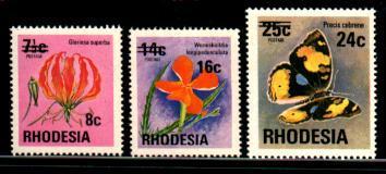 RHODESIA 1976 Def. Serie Stamps Mint 266-268 # 467 - Rhodesia (1964-1980)