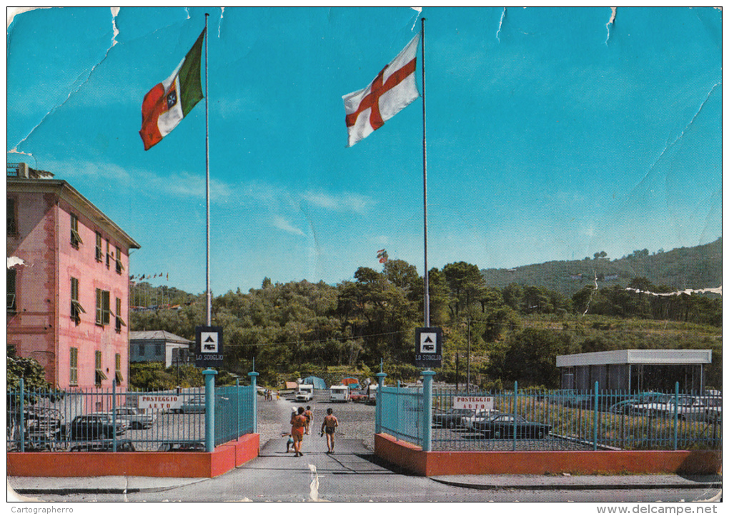 Riviera Azzurra Camping Lo Scoglio, Postcard Damaged As Per Scans - Other & Unclassified