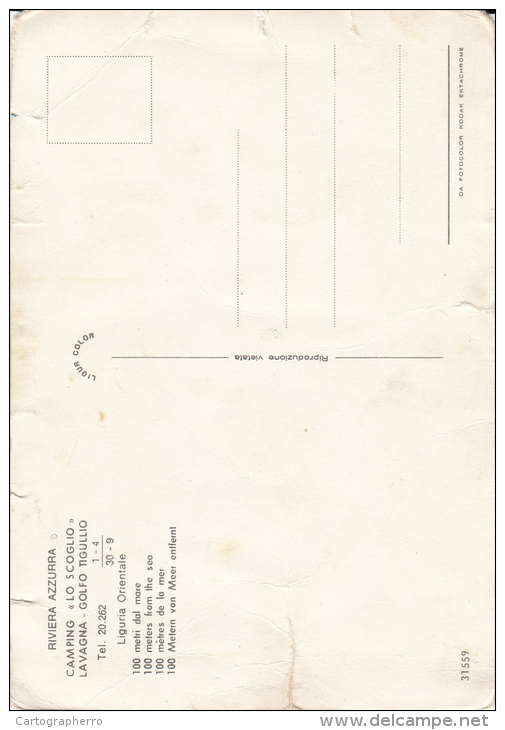 Riviera Azzurra Camping Lo Scoglio, Postcard Damaged As Per Scans - Other & Unclassified