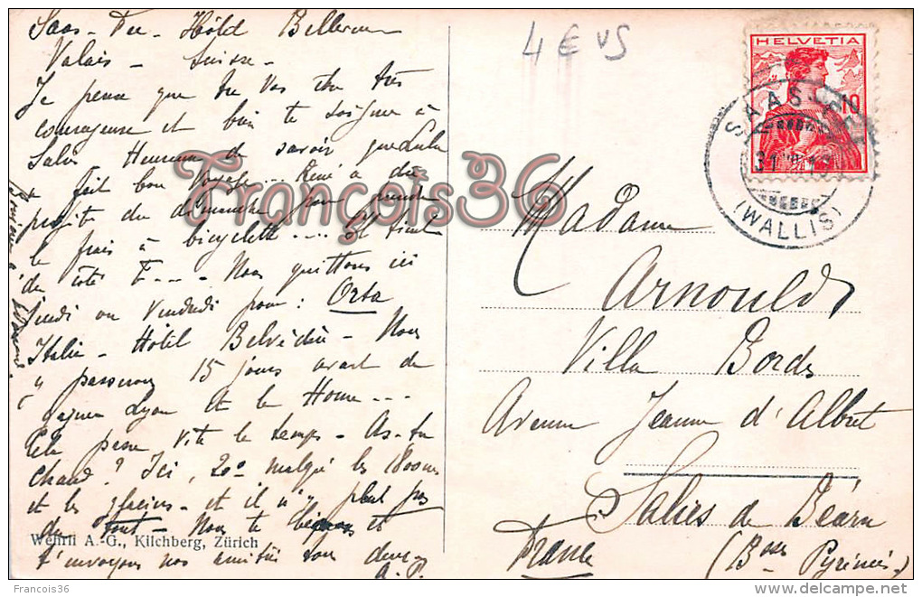 (Suisse) - Switzerland - Valais - Moropass Und Monte-Moro - 2 SCANS - Altri & Non Classificati