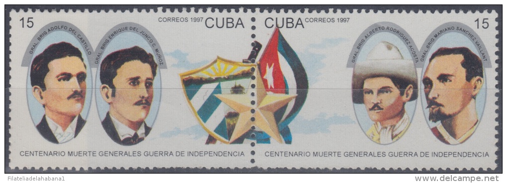 1997.27- * CUBA 1997. MNH. GENERALES DE LA GUERRA DE INDEPENDENCIA. INDEPENDENCE WAR. SE-TENAM. - Unused Stamps