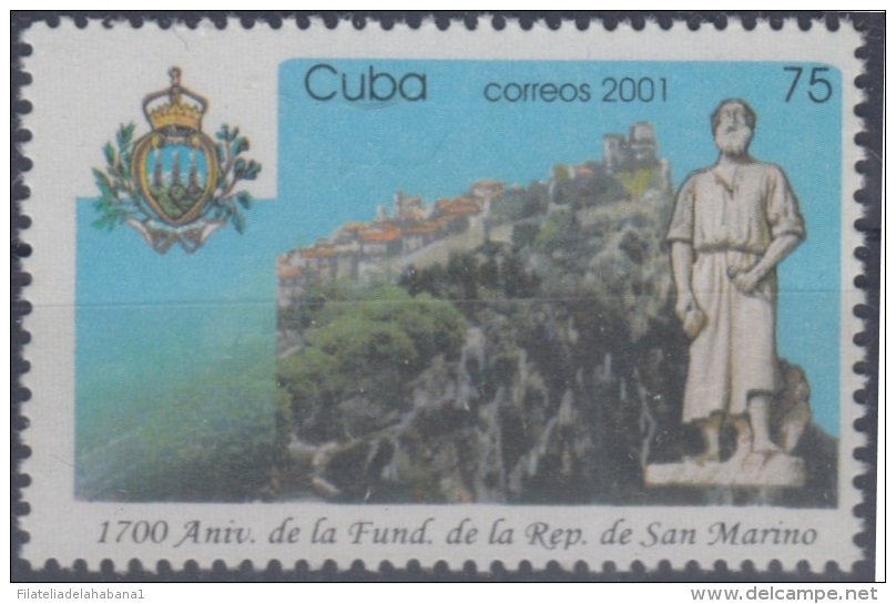 2001.16- * CUBA 2001. MNH. 1700 ANIV FUNDACION DE SAN MARINO. - Ungebraucht