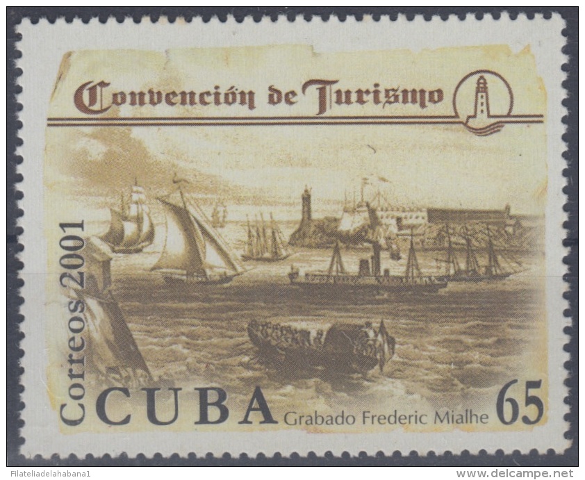 2001.20- * CUBA 2001. MNH. CONVENCION DE TURISMO. OLD HAVANA. GRABADO DE MIALHE. - Neufs