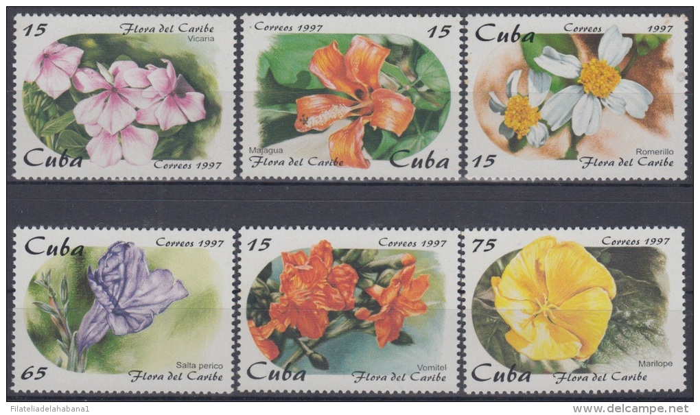 1997.35- * CUBA 1997. MNH. FLORES DEL CARIBE. CARIBBEAN FLOWERS. - Unused Stamps