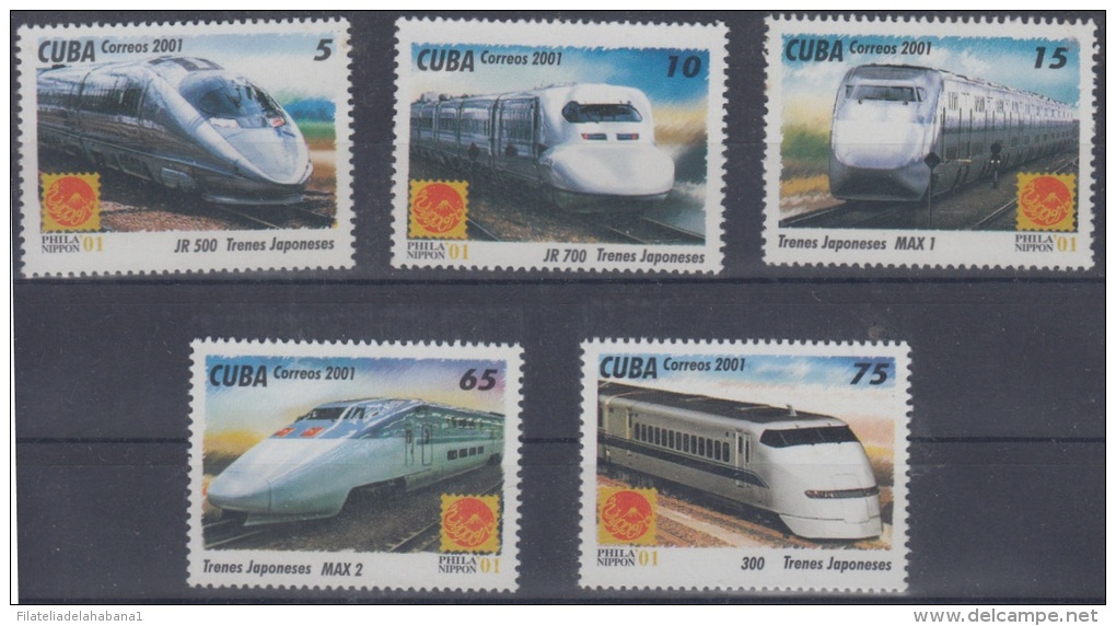 2001.40- * CUBA 2001. MNH. TRENES JAPONESES. JAPAN. FERROCARRIL. RAILROAD. RAILWAYS. LOCOMOTIVE. TRAIN. - Ungebraucht