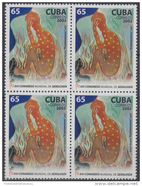 2003.35 CUBA 2003. MNH. CONGRESO MUNDIAL DE SEXOLOGIA. SEXO. AISD. SIDA. BLOCK 4. - Neufs