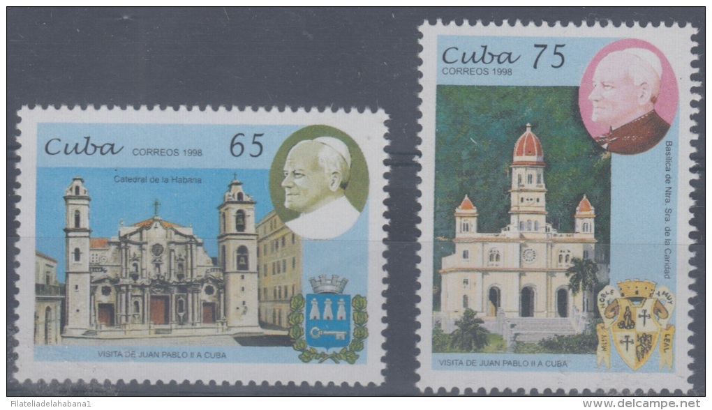 1998.18- * CUBA 1998. MNH. VISITA DEL PAPA JUAN PAULO II. VISIT OF POPE JOAN PAUL II. POLAND. POLONIA. - Unused Stamps