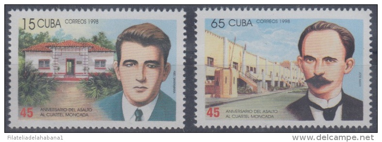 1998.23- * CUBA 1998. MNH. 45 ANIV ATAQUE AL CUARTEL MONCADA. MONCADA BARRACK ATTACK. - Unused Stamps