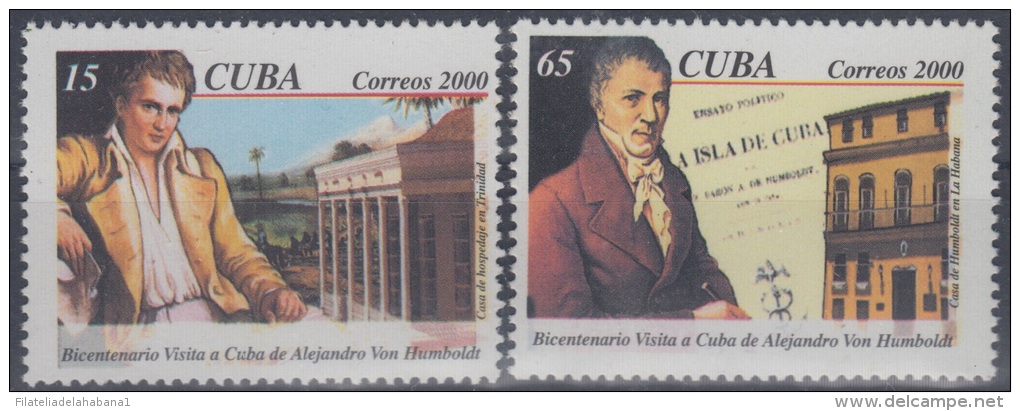 2000.21- * CUBA 2000. MNH. ALEJANDRO VON HUMBOLDT. ALEMANIA. GERMANY. SCIENCE. CIENCIA. - Oblitérés