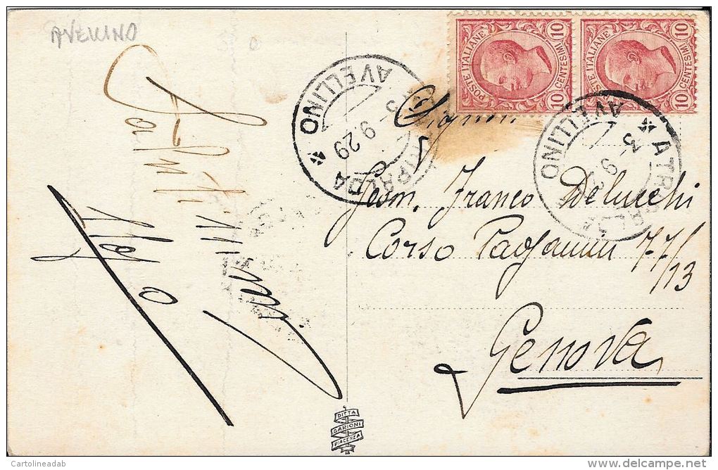 [DC5162] CARTOLINA - ATRIPALDA - CORSO NAZIONALE - ANIMATA - CARROZZA - Viaggiata 1929 - Old Postcard - Avellino