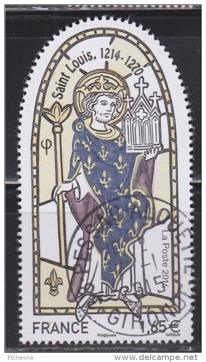 = Issu Du Bloc Doré Salon 2014 N°135 Timbres 4857 Oblitéré Les Grandes Heures De L'Histoire De France Saint Louis - Oblitérés