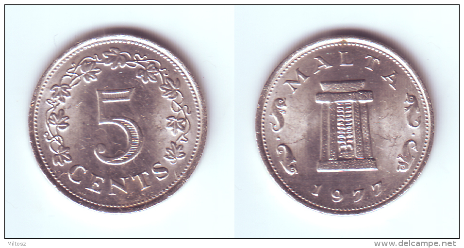 Malta 5 Cents 1977 - Malte